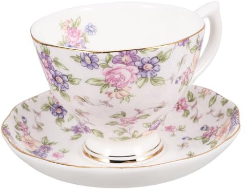 Alipis Tazze E Piattini Da In Ceramica Tazzine Da In Porcellana Con Fiori Tazze Da Inglesi Vintage Per Bevande Latte Latte Espresso
