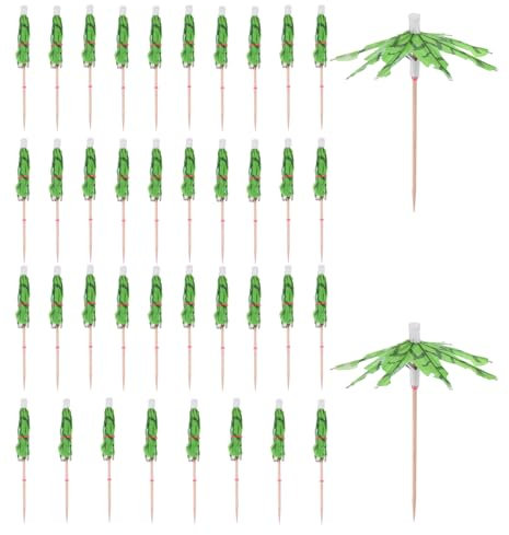 sourcing map Lot de 150 parapluies décoratifs en bambou de 9,9 cm pour boissons, apéritifs, fruits