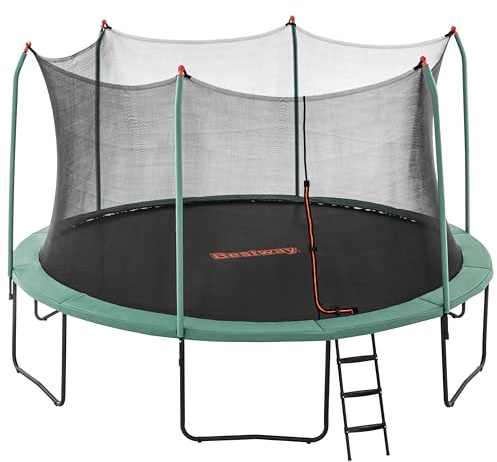 Bestway Trampoline extérieur pour Enfants Xtreme Air - 427 cm x 427 cm x 286 cm - Noir/Vert