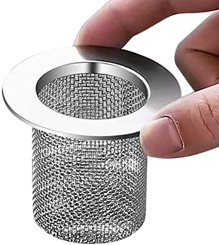 Filtro di scarico per lavello, Filtro di scarico per lavello in rete, Sifone con filtro a cestello in acciaio inossidabile, filtro di scarico per lavello in metallo resistente per cucina, bagno, scari