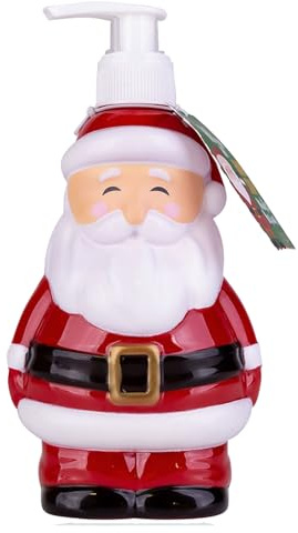 itsisa Seifenspender Weihnachtsmann Santa - Flüssigseife im Pumpspender, Seife Winter Nikolaus, Handseife Weihnachten, Wichtelgeschenk