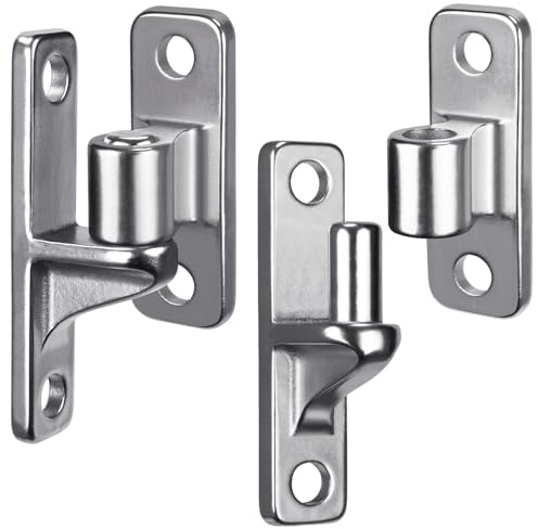 Dolibest Torscharnier Aushebescharnier 16mm Kloben auf Platte 2 Torband | 16mm Dorn mit Augenscharnier,Edelstahl Torbeschläge Wand,Zauntor Feldtor Hoftor Holzpfosten,Haken-Band Komplettes Set,272kg