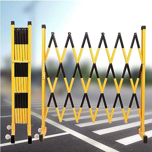 Erweiterbares Verkehrszauntor für Straße, Garage, Bau, tragbares, einziehbares Scherentor, 1 Stück (H 120 cm + L 400 cm)
