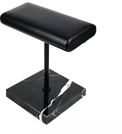 innytund Uhrenständer Schwarz Marmor Sockel Uhren StäNder 10*14*15cm PU-Uhrenständer Uhrenständer Stand für Uhren, Armbänder, Uhrenzubehör