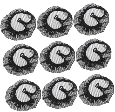 DEARMAMY 12pièces Filet à Cheveux Invisible Pour Femmes Couvre-chignon Filet à Chignon Noir Réutilisable Accessoires Capillaires