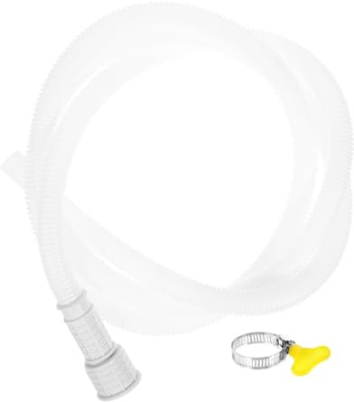 POPETPOP Flexible Air Conditioner Drain Hose for Washing Machine and Air Conditioner, 1.5m Pvc Extension Pipe, Lightweight and Easy to Adjust, for Household and Office Use
