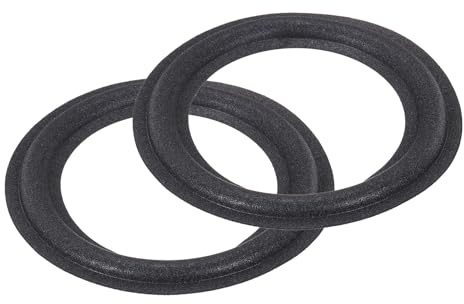 sourcing map 2 anillos de espuma de 6.5 pulgadas para borde de altavoz de 102 x 155 mm (IDxOD), anillos de subwoofer perforados, piezas de repuesto para reparación de altavoces o bricolaje, color