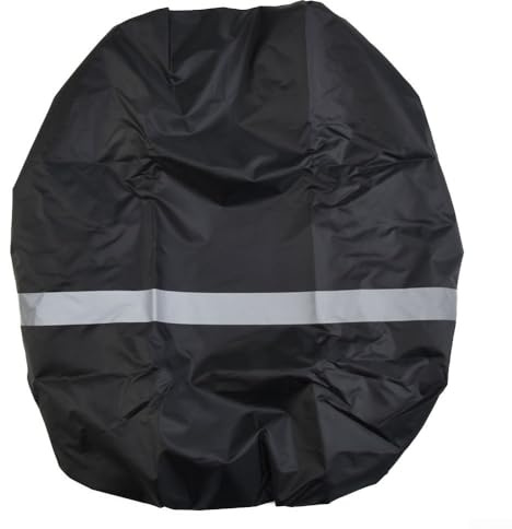 Housse de pluie pour sac à dos de voyage avec bande de sécurité réfléchissante pour protection contre les intempéries 1070L (taille M (30-40 L) noir)