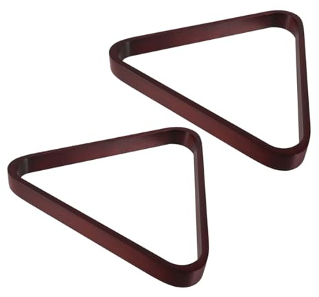 Hemobllo 2pezzi Rastrelliera da Biliardo in Legno Massello Triangolo per Palle da Biliardo da Palle Supporto per Rastrelliera da Accessori per Tavoli da