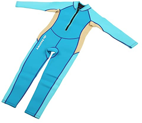 Generic Traje de Neopreno de Manga Larga para Jóvenes, 2,5mm, para Niñas, Niños, Natación, Buceo, Snorkel (Talla 8)