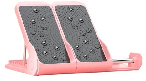 Milageto Planche d'étirement des Mollets - Étireur de Mollets Professionnel Multifonctionnel antidérapant - Planche inclinée à 9 Niveaux réglables pour Les, Rose