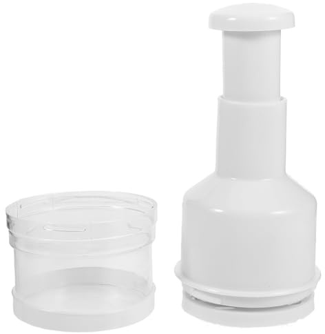 Angoily Triturador de Ajo Manual Blanco Triturador de Ajo y Cortador de Verduras Práctico Cortadora Multifuncional para Cocina Doméstica Herramienta de Cocina Fácil de Limpiar