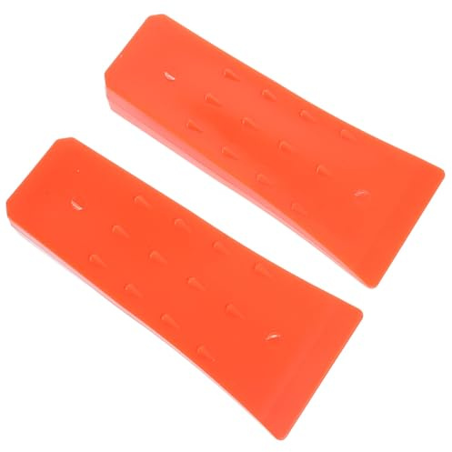 Anneome 2pcs Coin D'abattage en Plastique Orange Résistant aux Intempéries Réutilisable Outil de Bûcheronnage Portable pour Coupe de Bois en Extérieur