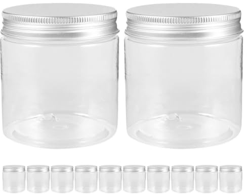 IMIKEYA Tarros de Cristal con Tapa Pequeños 12piezas de 250ml con Tapa de Aluminio para Almacenar Alimentos y Miel, Frascos Reutilizables para Viaje y Uso al Aire Libre