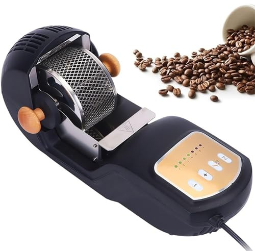 Electric Coffee Roaster Machine, Full-Automatic Coffee Bean Roaster, 130-300g Capacity, Adjustable Temperature for Home Cafe and Restaurant Use