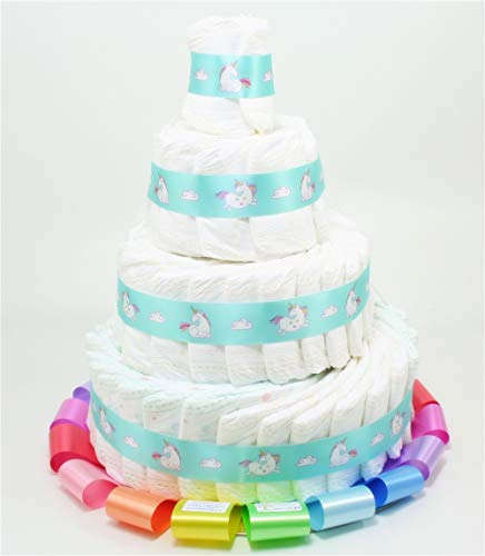Torta di Pannolini 4 Piani Multicolor