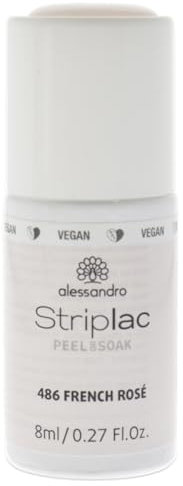 alessandro Striplac Peel or Soak French Rosé – LED-Nagellack in zartem Rosé für eine klassische French Maniküre – Für perfekte Nägel in 15 Minuten – 1 x 8ml