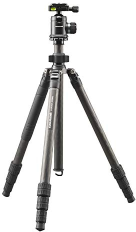 CULLMANN - 56845 - CARVAO 825MC - Dreibeinstativ aus Carbon Max. 156cm Auszugshöhe - Packmaß 47cm - Tragfähigkeit 10kg - Gewicht 1400g - Schwarz