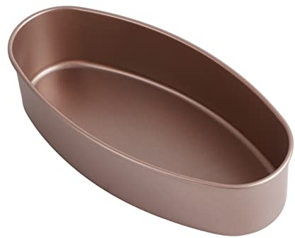 TOPINCN Backformen,Käsekuchen Formen DIY ovale Kuchenform Muffinform (Gold)