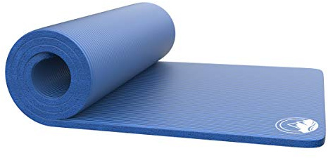 Foam Sleeping Pad for Camping - 1.25-Inch-Thick Waterproof Sleep Pad with Carry Straps for Cots, Tents, or Sleepovers by Wakeman Outdoors (Blue)