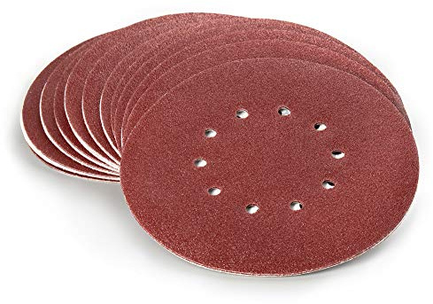Wabrasive Trockenbauschleifer Schleifscheiben 225 mm Klett | 25 Stück | Korn 120 | Schleifpapier 225mm Klett 10 Loch | Geeignet für Wand und Deckenschleifer, Flex Schleifgiraffe