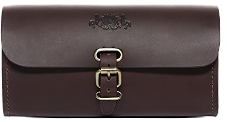 SID & VAIN Fahrradtasche echt Leder - Fahrrad-Rolle STEW - Satteltasche Ledertasche Herren und Damen braun handgefertigt