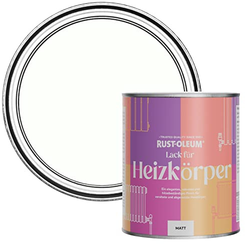 Rust-Oleum, weiß Heizkörperfarbe, hitzebeständig, geruchsarm in Matt Finish - Kalkweiß 750ML