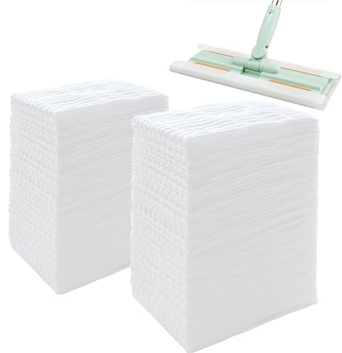 KMAKII Trockene Staubtücher, Trockenwischtücher, Einweg-Staubtücher, Nachfüllpackungen, 21,8 x 30 cm, Weiß, 60 Stück