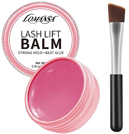 Lomansa Lash Lift Balm, Lash Lift Glue, Eyelash Perm Glue, Strong Hold with 2 In 1 Treatment of Lifting and Nourishing, Lash Lift Adhesive(Strawberry)