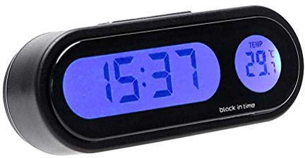 Reloj de Coche Termómetro, Relojes de Coche con Temperatura para Salpicadero de Coche