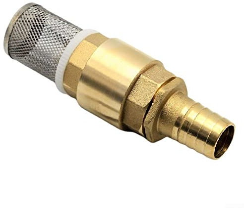 Válvula de pie de latón, válvula antirretorno colador de succión, conexión de manguera (válvulas de 1 pulgada + diámetro de 25 mm)