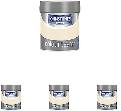 Johnstone's - Paint Tester Pots - Wall & Ceiling Paint - Magnolia - Emulsion Paint - Easy to Apply - Dry in 1-2 Hours - 75ml (Pack of 4)