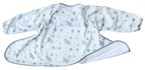 Tidy Tot®™ Bavoir Manches Longues Bébé – Modèle Repas pour DME et Diversification Alimentaire, Protection Anti-Salissures, À Utiliser Seul ou avec le Kit Bavoir et Plateau, Dès 4 Mois