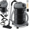 Masko® Aspirateur Industriel 6IN1 Aspirateur Eau et poussière Aspirateur Aspirateur à Cendres 2 300 W + Prise électrique Fonction soufflage Aspiration à Sec et Aspiration de l'eau (Gris)