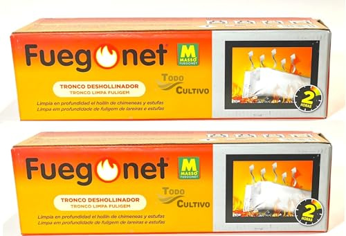Tronco deshollinador para chimeneas y estufas. Pack de 2 uds. Antihollin de maxima eficacia
