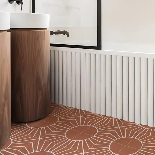 Alwayspon - Pegatinas adhesivas para azulejos, 25 piezas de 20 cm / 8 pulgadas, autoadhesivas, para baño y cocina, protector antisalpicaduras, vinilo de despegar y pegar para azulejos de suelo y pared
