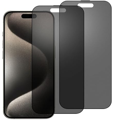 chejuza ceramica pellicola privacy opaca per Apple iphone 15 pro max [2 Pezzi],Anti Spy,Protezione Pellicola Salvaschermo,Antiriflesso, Anti-Impronte