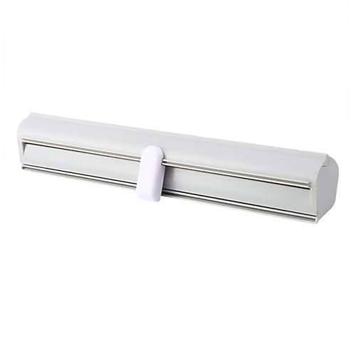 Hoement Cling Film Cutting Box Wall Cling Wrap Holder Magnetic Plastic Wrap Cutter Kitchen Storage Organizer for Home Wall Mount