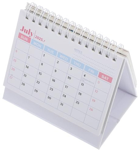 NUOBESTY Kleiner Stehender Tischkalender Mit Mondkalender Minimalistischer Blauer Schreibtischplaner Kreativer Monatsplaner Für Büro Und Zuhause Handliche Jahresübersicht Kompaktes Design