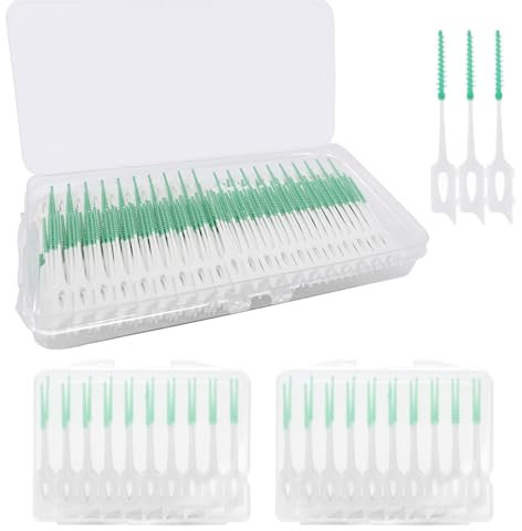 ILantula 400 pcs bâtons interdentaires, bâtons de fil dentaire, brosses à dents interdentaires en silicone souple (400 pcs)