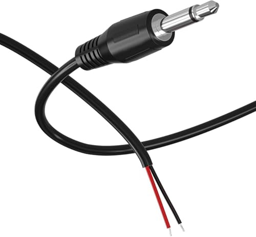 MACHSWON 1Pcs 6FT Replacement 3.5mm Male Plug to Bare Wire Open End TS 2 Pole Mono 1/8 3.5mm Plug Jack Connector Audio Cable Repair