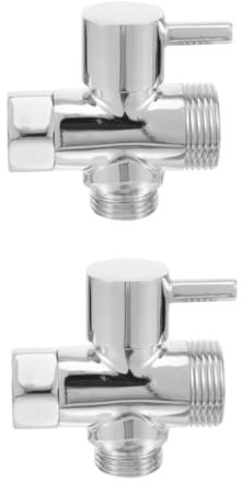 Angoily 2 Stück 3 Auslauf Wasserhahnadapter Stecker Schnellkupplungsset für Gartenschläuche Absperrventil schließen Bidet-Sprayer Ablassventil gartenschlauch adapter Silver