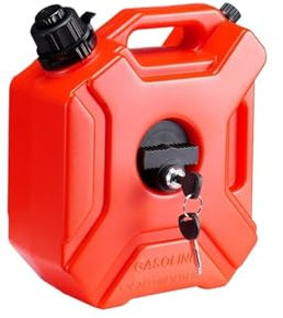 RVIFY Jerrican Essence Réservoir de Carburant Rouge 5/10l, bidons d'essence, barils de gaz, récipient d'eau de Rechange avec Bec Bidon Essence(5L)