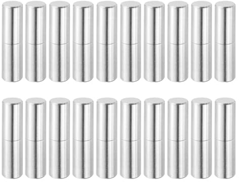 QUARKZMAN 10Pcs 3-1/8 x 13/16 (LxD) Charnières À Barillet Détachables Soudables En Acier Inoxydable Pour Porte Battante De Grille Métallique Rampe De Remorque, Argent