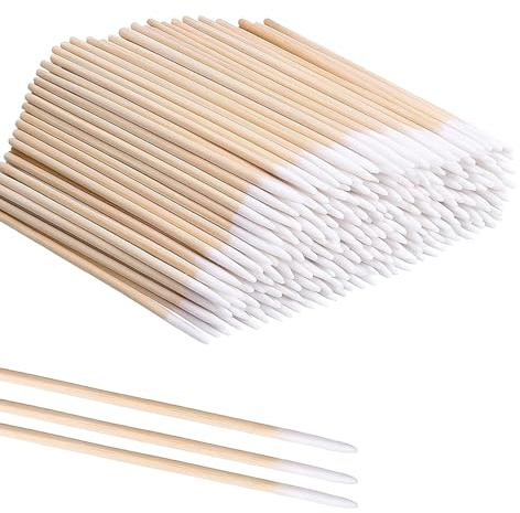 Wattestäbchen, Holzstäbchen, Wattestäbchen, Wattestäbchen, Wattestäbchen für Augenbrauen, Tattoo, Schönheit, Make-up, Farbe, Nagelnaht, spezielles schmutziges Picking, Holzgriff, kleine spitze Spitze
