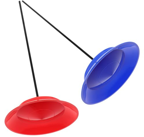 Gogogmee Jonglierset 2 Stück Für Kinder Und Erwachsene Bunte Rotierende Teller Mit Jonglierstäben Zirkusspielzeug Für Akrobatik Und Performance Für Clown Partys Und Outdoor