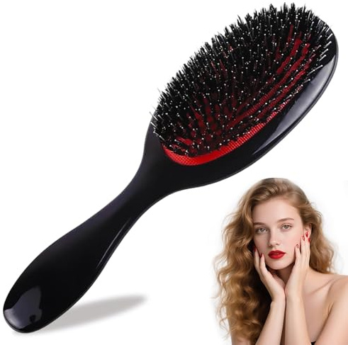 Hair Extension Brush with Anti-Static Bristles for Gentle Detangling and Scalp Massage, Suitable for All Hair Types Including Wigs and Extensions