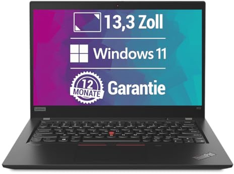 Lenovo ThinkPad X13 Gen 1 13,3 Zoll Full HD Laptop Intel Core i5-10310U@ bis zu 4,4 GHz 16 GB 256 GB SSD mit Windows 11 Pro & GRATIS Antiviren-Software inkl. 12 Monate Garantie (Generalüberholt)