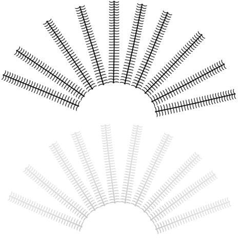 HOMSFOU 20pcs Plastic Binding Combs Binder Spine Replacement for Secure Document Organization Office Notebook Calendar Files with Plastic Coils Black White