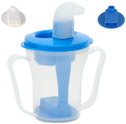 Dysphagie-regulierender Trinkbecher – 11 X 8,5 X 8,5 Cm Großer Flüssigkeitsspender, Auslaufsicherer Strohhalmbecher, Tragbares Design Mit Langsamem Durchfluss, Sichere Trinkhilfe | Erstickungspräventi